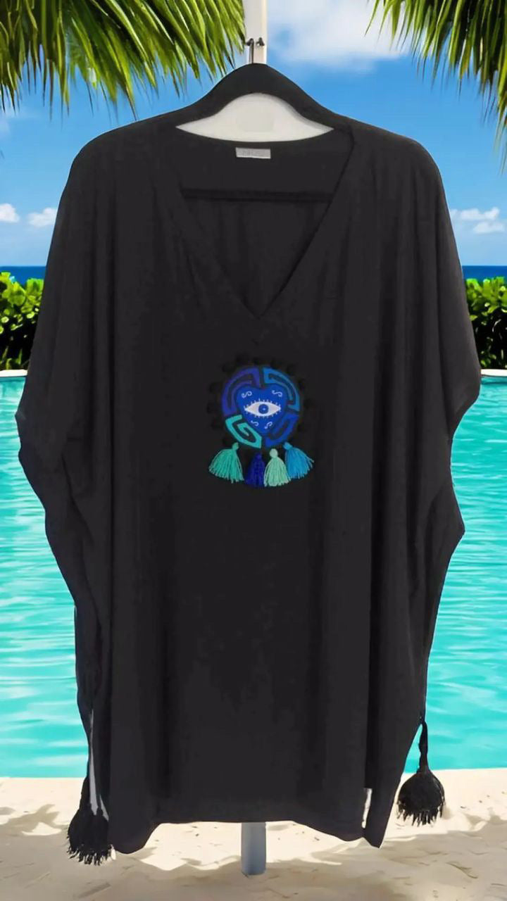 Protection Mola Poncho | Hamsa Collection | Nido Shop
